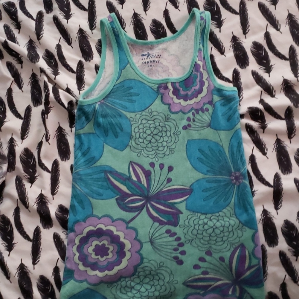 Girls flower tank top